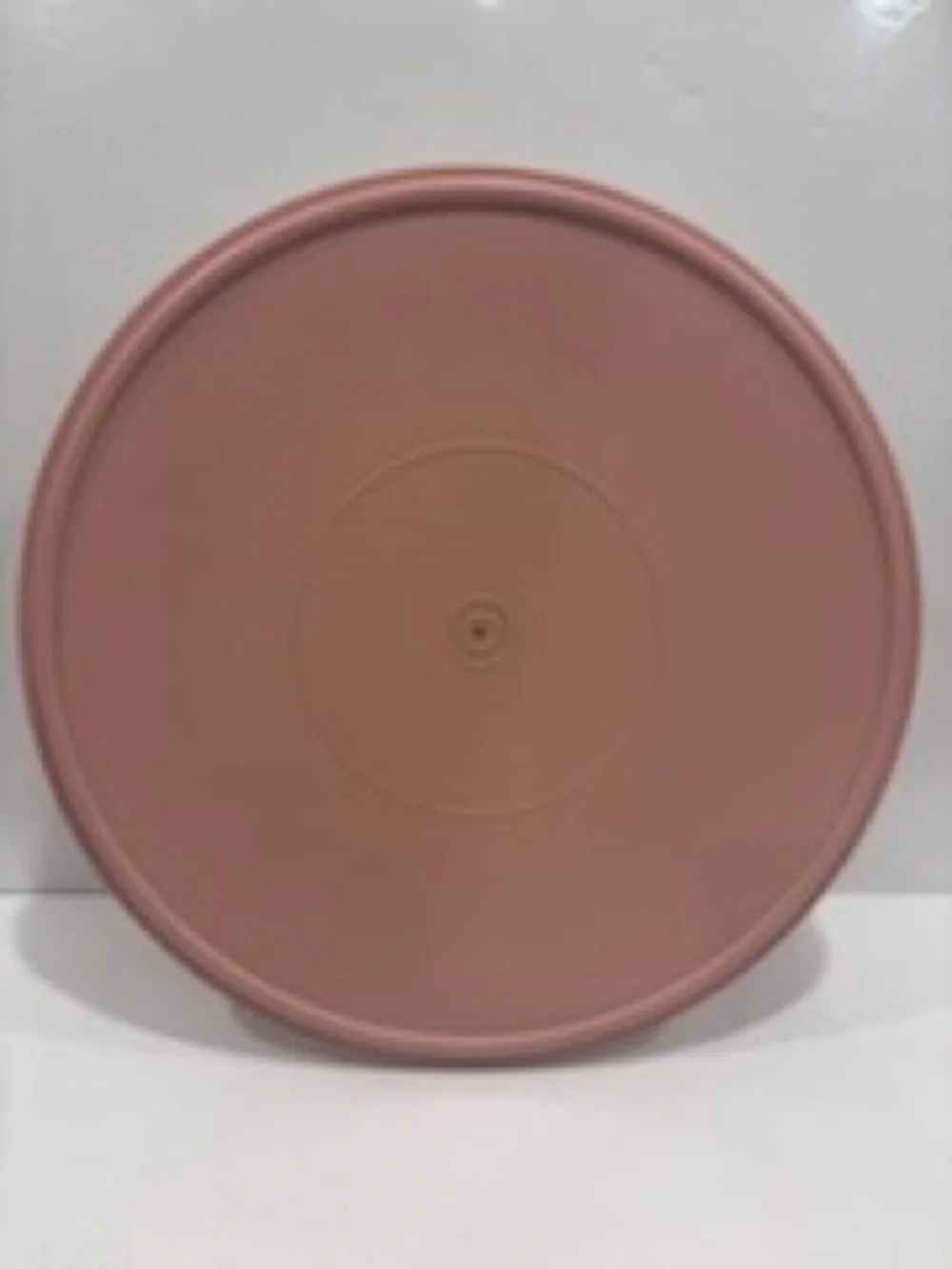 Vintage Tupperware round cake carrier #622-6 pink lid base 12”